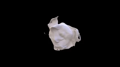 Swirl of milk colliding in slow motion Stock Footage 123489840