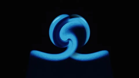 Swirl Particles in Blue Changing Stock Footage 255680860