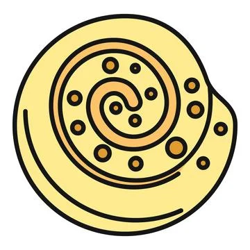 Swirl pastry roll icon for baking food design Stock Illustration