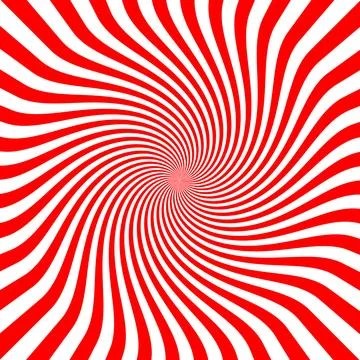 Swirl pattern with striped lines in shades of red. It creates a hypnotic an.. Stock Illustration