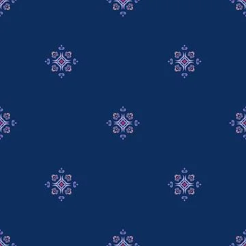 Swirl Pattern Vector. Blue and pink background with purple abstract flowers Stock Illustration