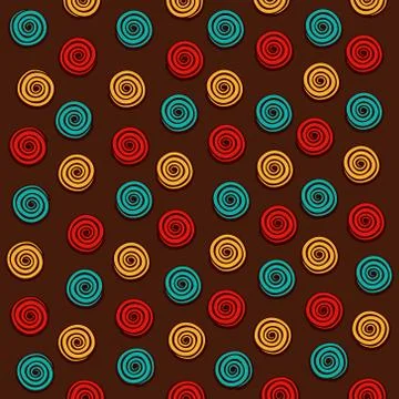 Swirl round design pattern background vector 库存插图