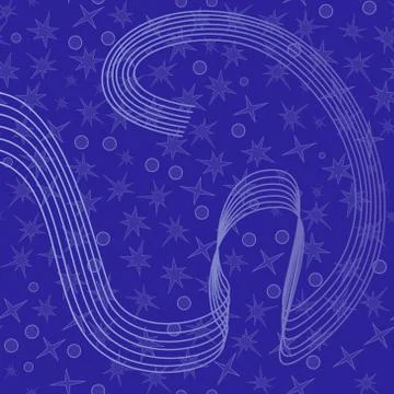 Swirl shape on the background of seamless vector pattern Stock Illustration