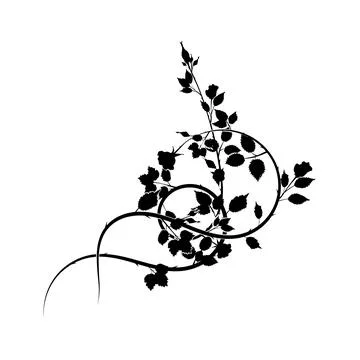 Swirl small element pattern roses weaving plants Stock Illustration