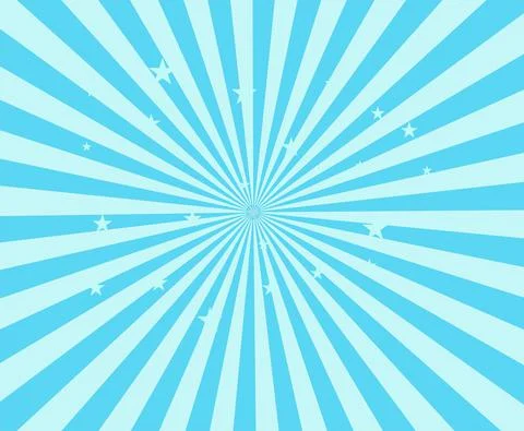 Swirl star pattern blue background. starburst spiral twirl square. sun light Stock Illustration