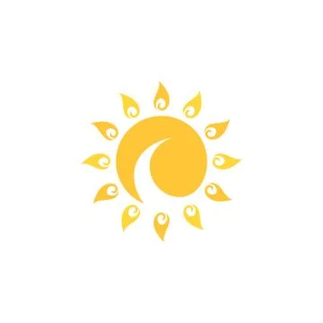 Swirl sun Stock Illustration