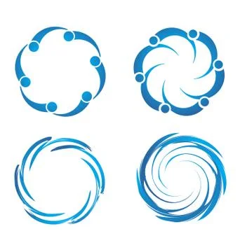Swirl swooshes Stock Illustration