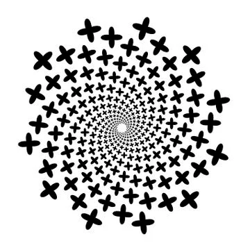 Swirl, vortex background. Rotating spiral. Pattern of a whirling of hearts. I 스톡 일러스트