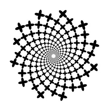 Swirl, vortex background. Rotating spiral. Pattern of a whirling of hearts. I 스톡 일러스트