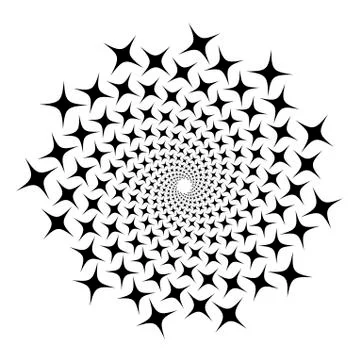 Swirl, vortex background. Rotating spiral. Pattern of a whirling of hearts. I イラスト素材