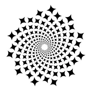 Swirl, vortex background. Rotating spiral. Pattern of a whirling of hearts. I Stockillustratie