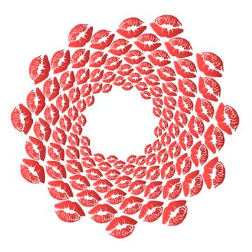 Swirl, vortex background. Rotating spiral. Lips, woman, gift, cosmetics, holi イラスト素材