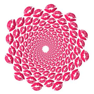 Swirl, vortex background. Rotating spiral. Lips, woman, gift, cosmetics, holi 스톡 일러스트
