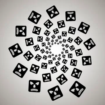 Swirl, vortex background. Rotating spiral. イラスト素材