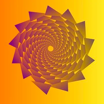 Swirl, vortex background. Rotating spiral. Pattern of a whirling of hearts. T Stock Illustration