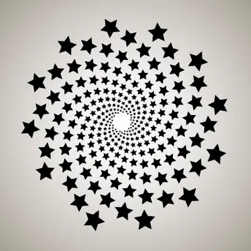 Swirl, vortex background. Rotating spiral. Pattern of a whirling of hearts. I Stockillustratie