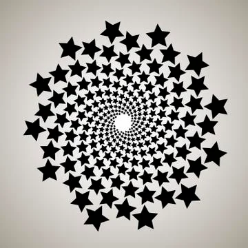 Swirl, vortex background. Rotating spiral. Pattern of a whirling of hearts. I イラスト素材