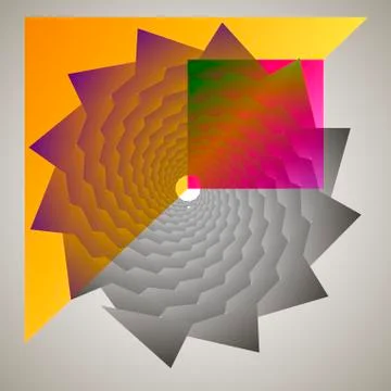 Swirl, vortex background. Rotating spiral. Pattern of a whirling of hearts Stock Illustration