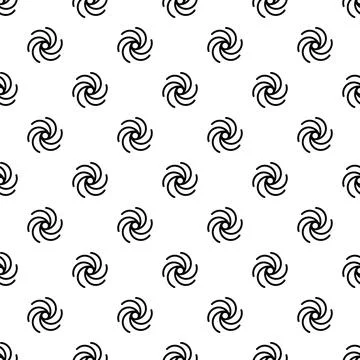 Swirl vortex line pattern black and white icon Stock Illustration