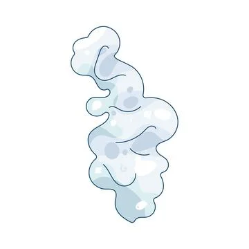 Swirl of white smoke Stock Illustration