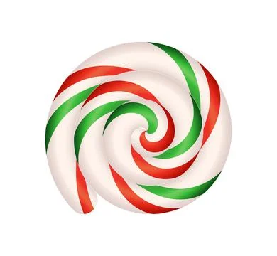 Swirled Christmas candy illustration. Vector illustration Illustrazione stock
