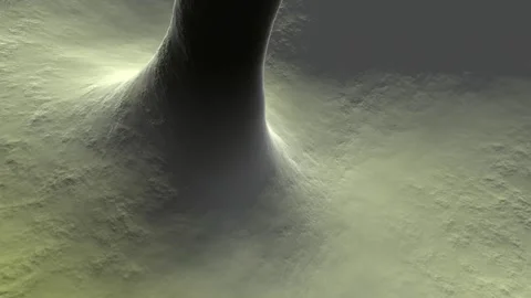 Swirling 3D Tornado vortex creates violent sandstorm on alien landscape Stock Footage 321855563