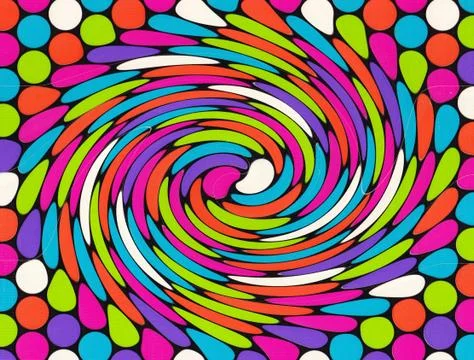 Swirling abstract background in bright spring Stock Illustration