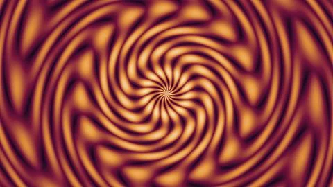 Swirling abstract golden brown hypnotic spiral pattern design illustration 库存插图