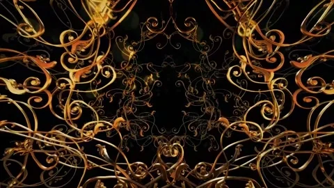 Swirling abstract patterns create mesmerizing effects in dark space Stock Footage 320388110