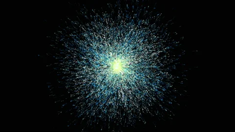 Swirling abstract rays from the center. 4K. Stock Footage 151470702