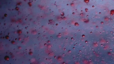 Swirling Analog Red Bubbles Stock Footage 84112780