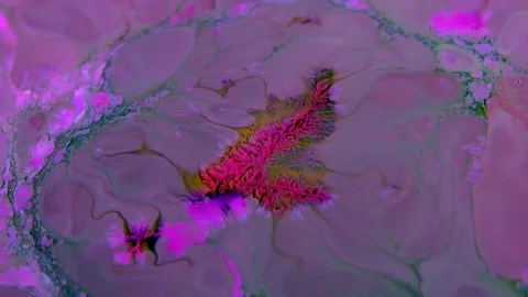 Swirling and Liquid Explosion Paint Texture 12 Stock Footage 102240325