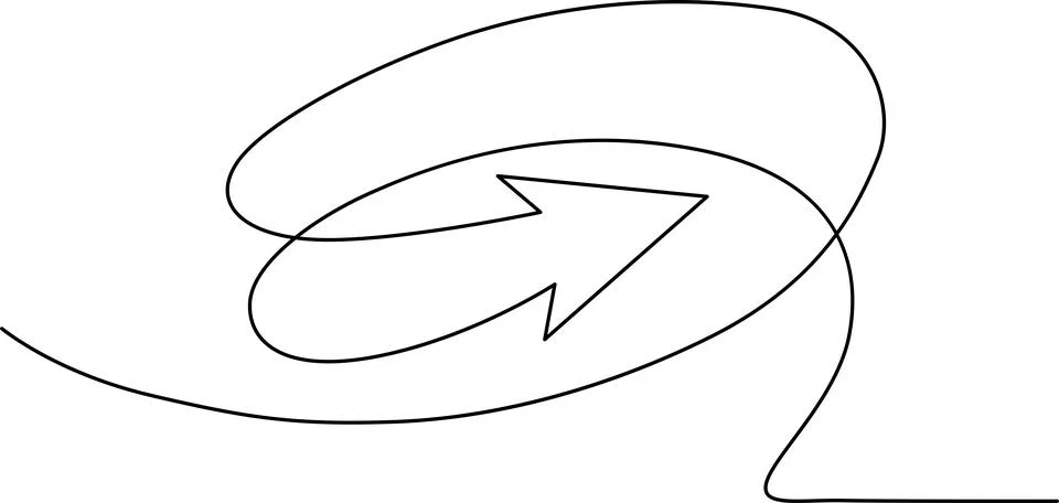Swirling arrow in motion Vector Stock Illustration