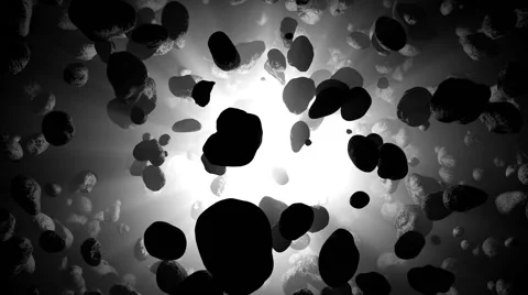 Swirling Asteroid Field Stock Footage 43167274