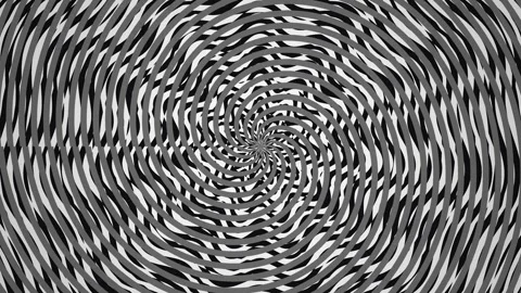 Swirling black and white pattern with dynamic motion effect Stock Footage 339370344