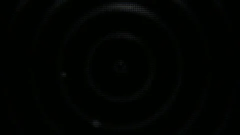 Swirling black and white pattern with circles in motion Stock Illustration