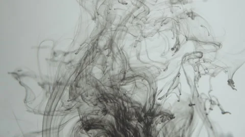 Swirling black ink Stock Footage 52971348