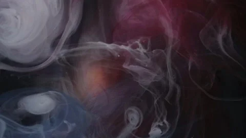 Swirling blast ink smoke cloud glow splash paint Stock Footage 340217223