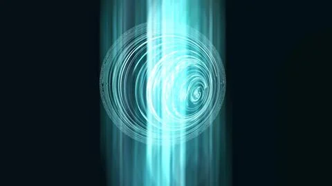 Swirling blue energy vortex Stock Illustration