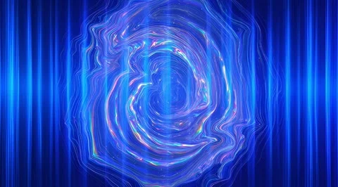 Swirling blue energy vortex with light rays Stock Footage 331459681