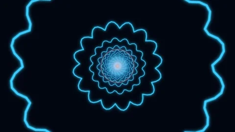 Swirling blue light patterns forming shapes against dark background Stock Footage 337232370