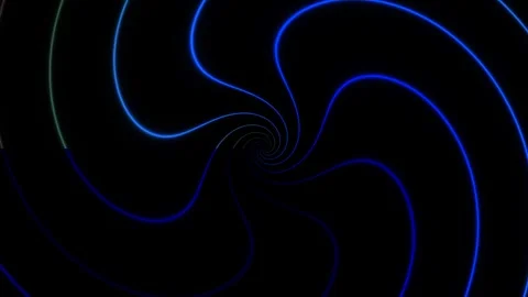 Swirling blue lines create a dynamic motion on a dark Stock Footage 338013052