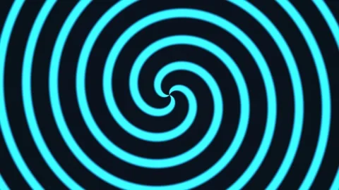 Swirling blue lines create a hypnotic effect on dark Stock Footage 338292152
