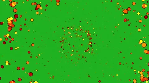 Swirling of Bokeh lights motion graphics with green screen background Stock Footage 234293658