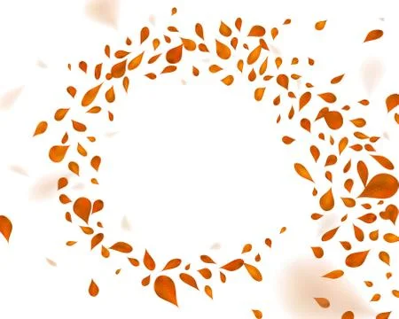 Swirling brown leafs in the wind. Illustrazione stock