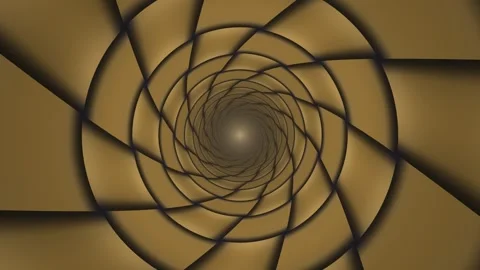 Swirling brown patterns create a tunnel effect without end 库存影片 339062177