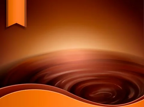 Swirling chocolate sauce Stock Illustration