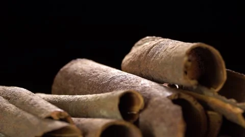 Swirling cinnamon spices Video stock 247315383