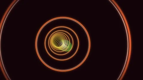 Swirling circular patterns with bright colors create visual motion Stock Footage 337233950