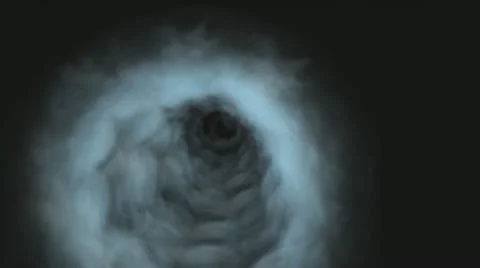 Swirling Cloud, Inside a Tornado Animation with Dark Background Stock Footage